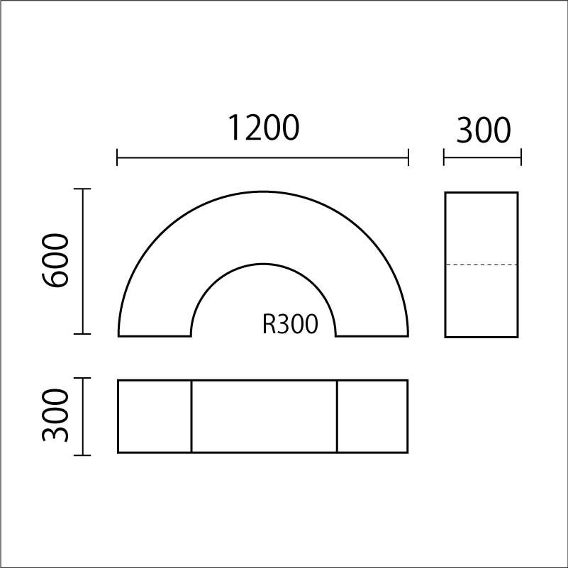 マンモスブロック　アーチ　MB-3図面
