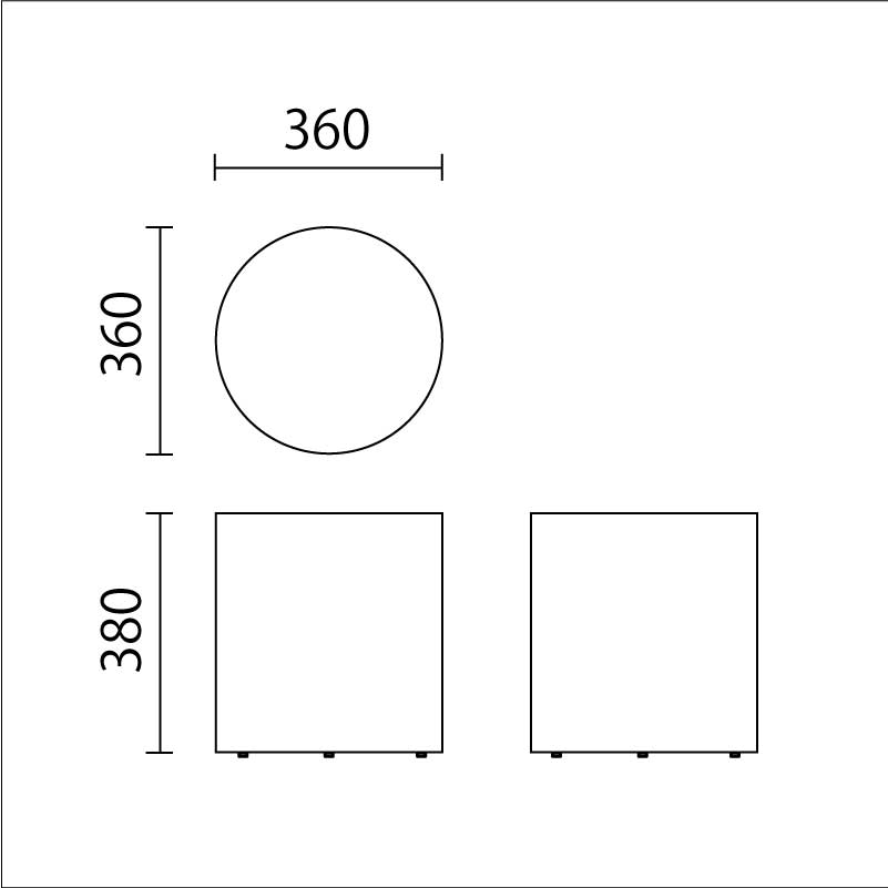 キッズスツール　360φ　KSR-1図面