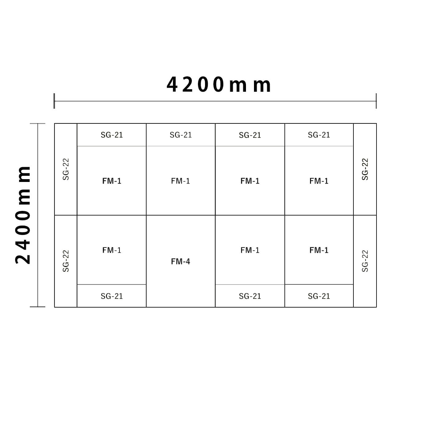 バンビシリーズ 4畳　入口付き図面