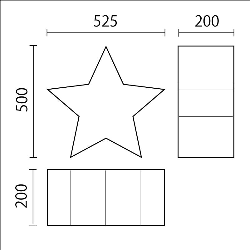 星型クッション　HK-3図面