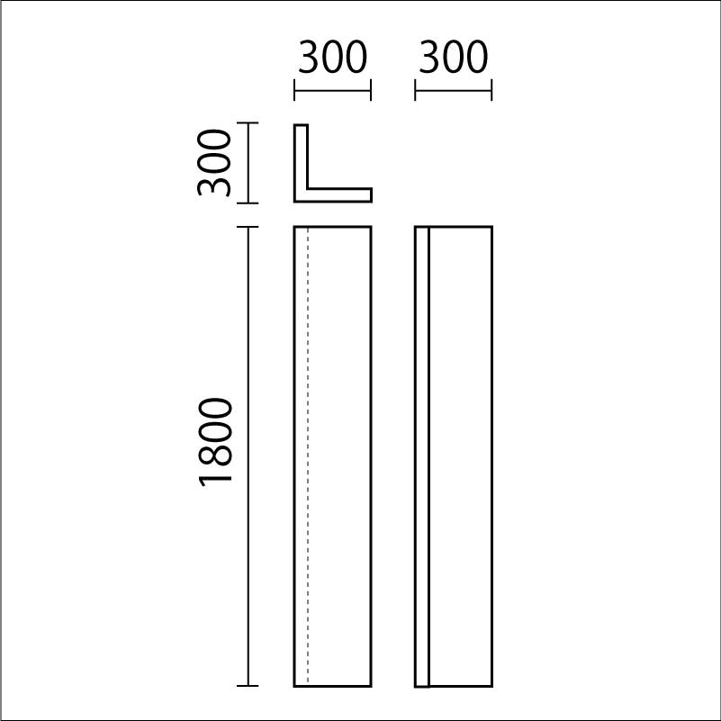 コーナーガードH1800　KG-16図面
