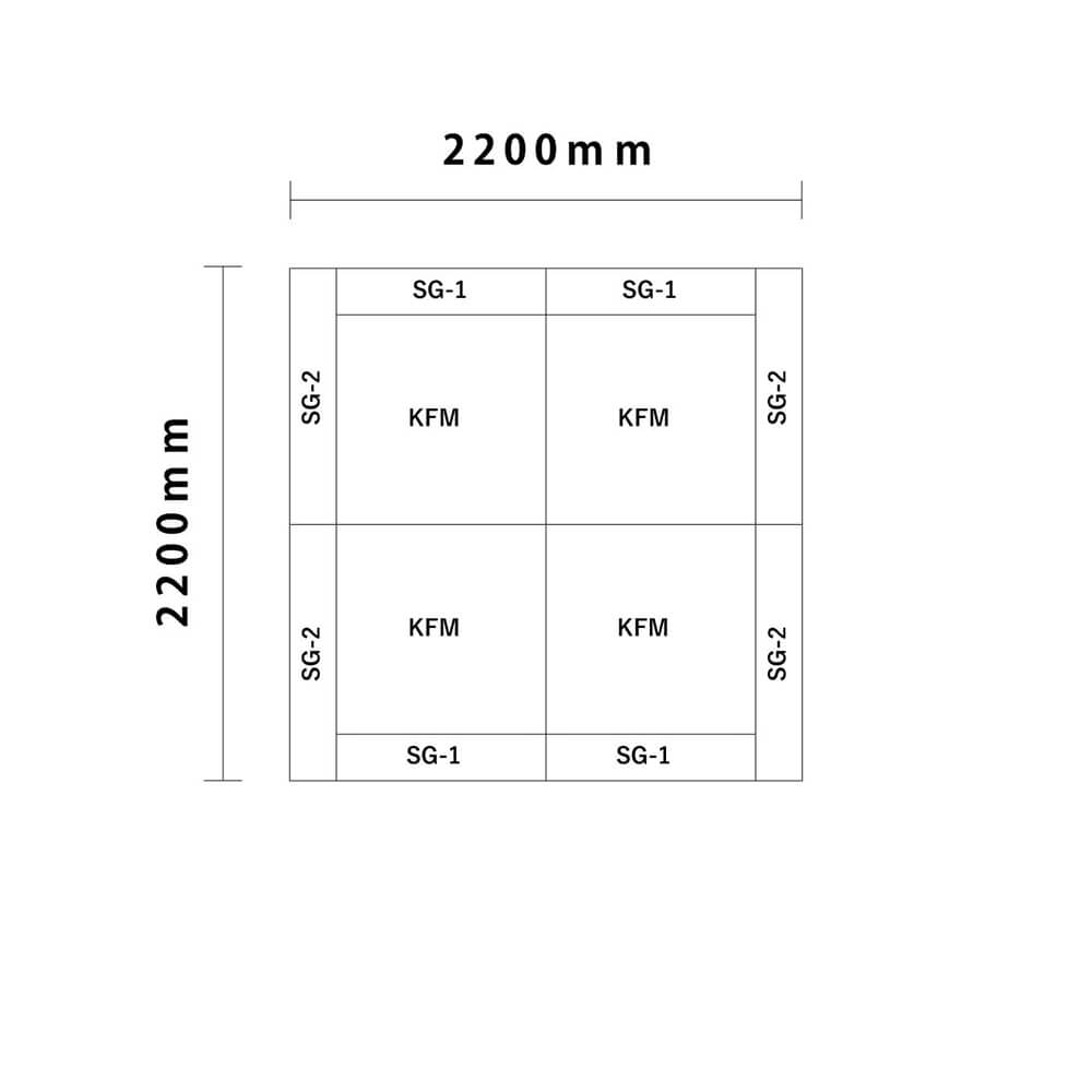 リスシリーズ交通マット 2畳図面