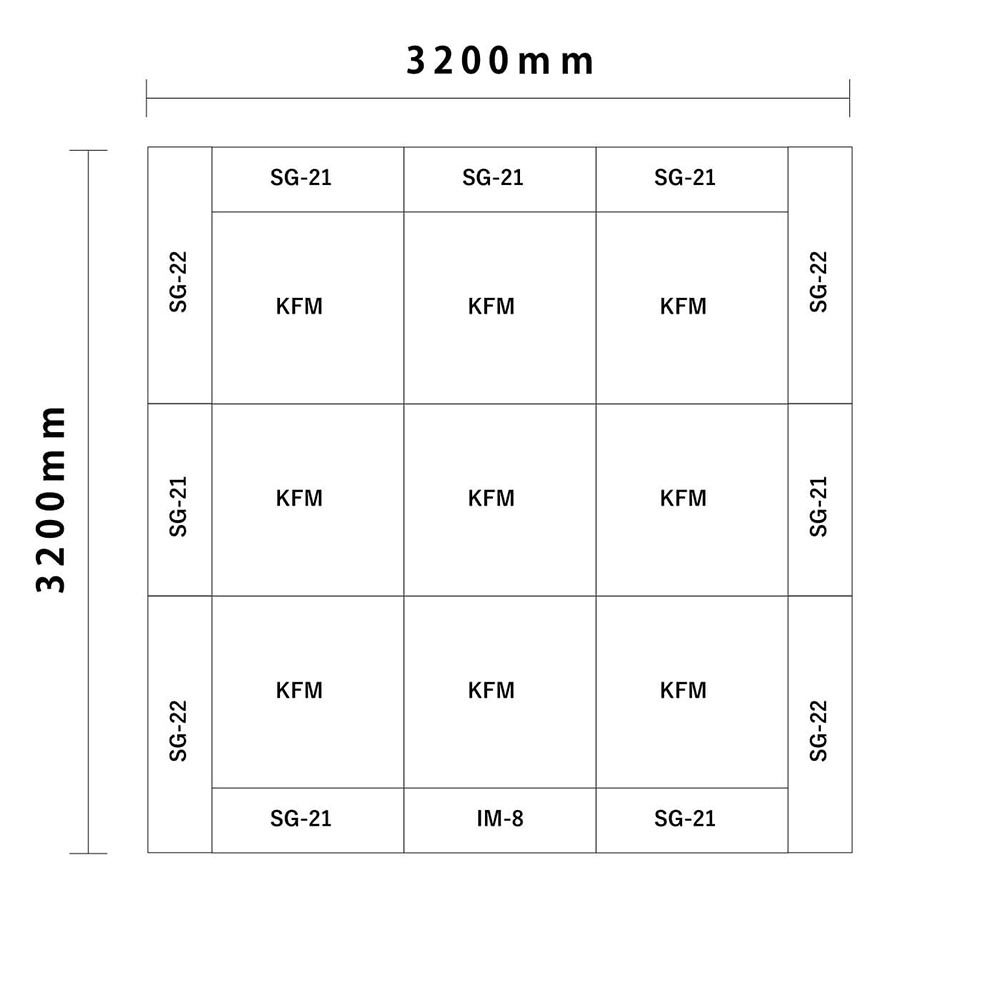 バンビシリーズ交通マットセット4.5畳 入口付き図面