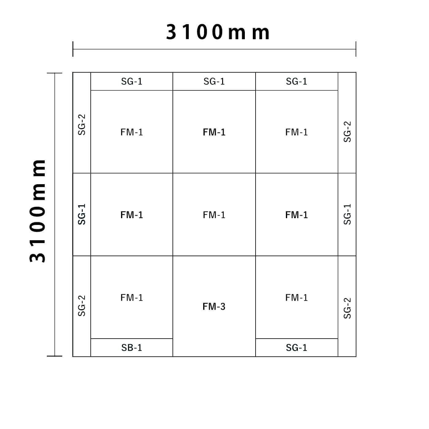 リスシリーズ 4.5畳　入口＆下駄箱付き図面