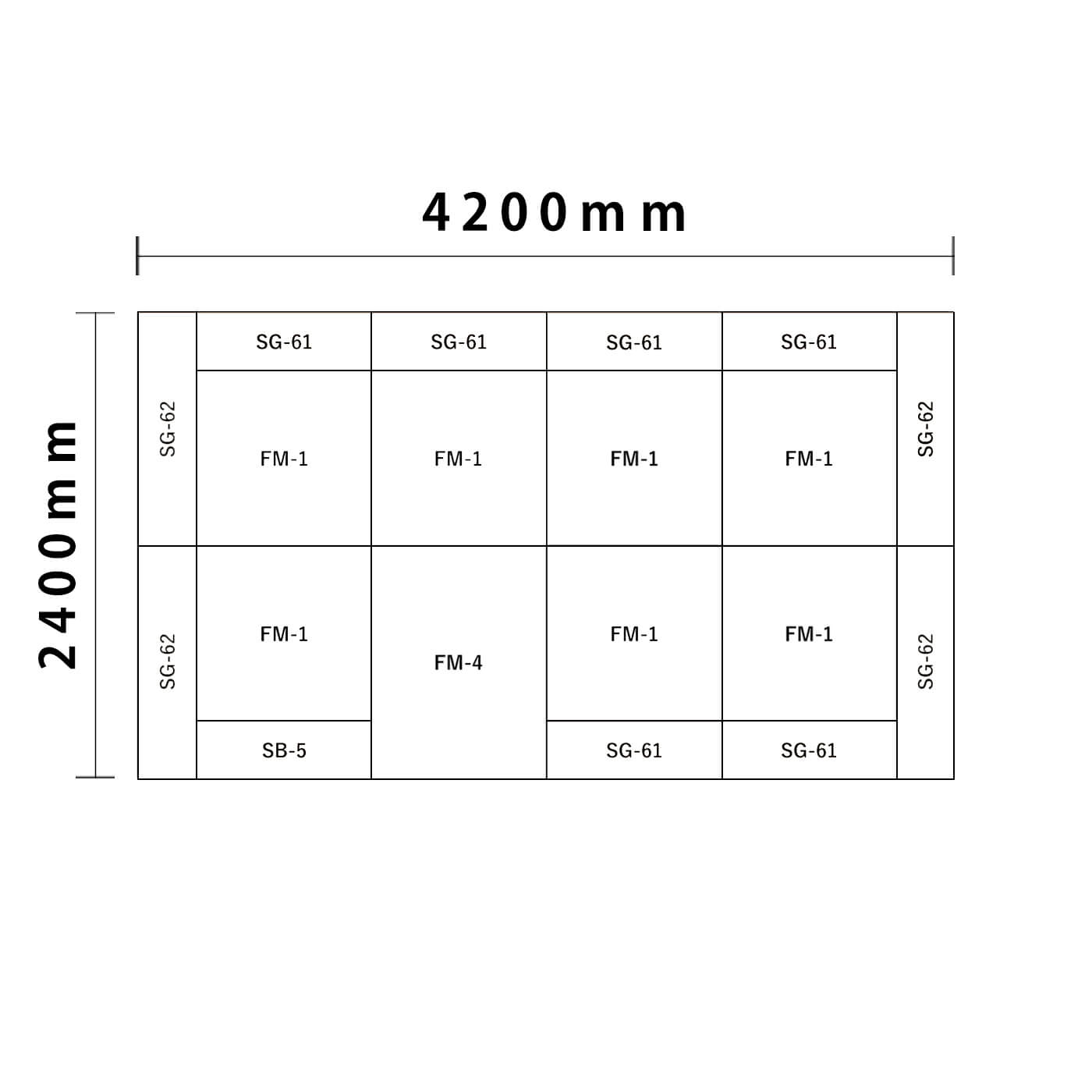 ライオンシリーズ 4畳　入口付き＆下駄箱図面