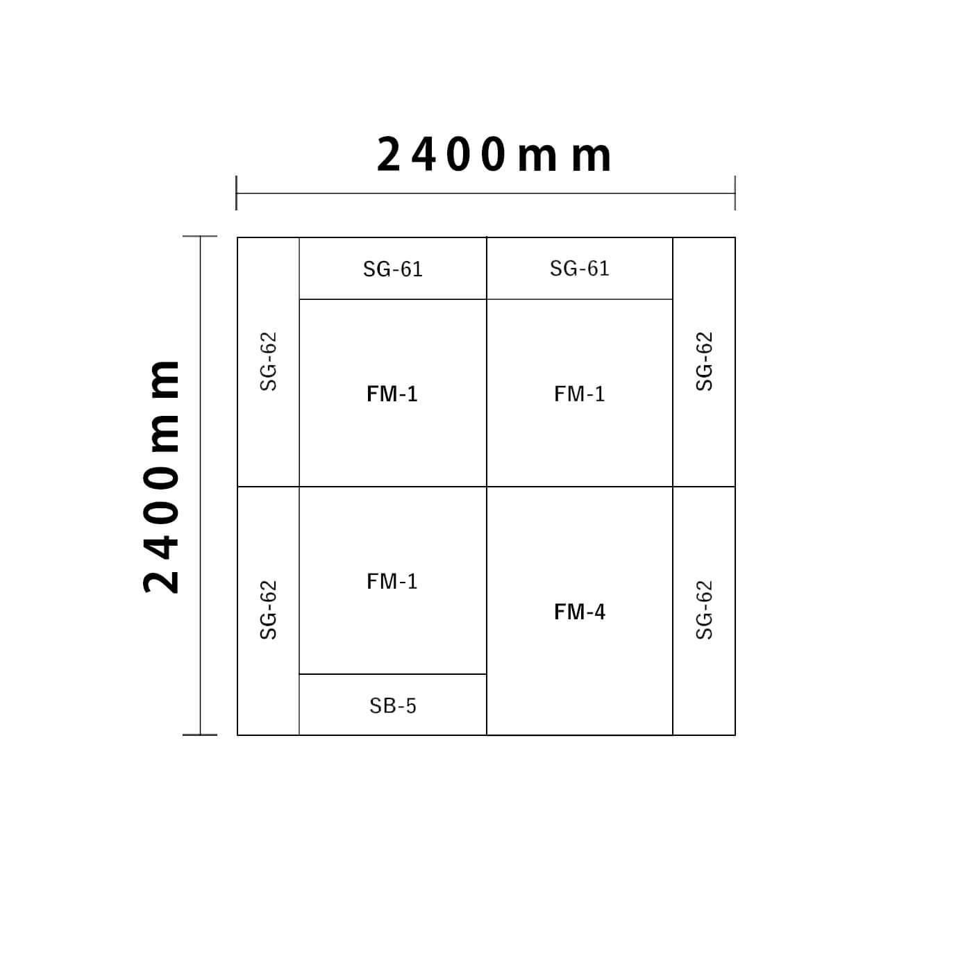 ライオンシリーズ 2畳　入口付き＆下駄箱図面