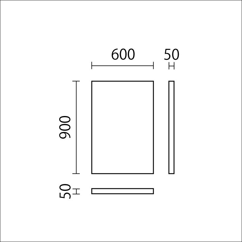 ウォールマット　W600×H900　UM-13図面