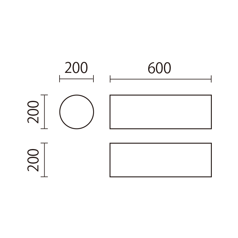 丸太クッション（樹皮）　MK-2図面