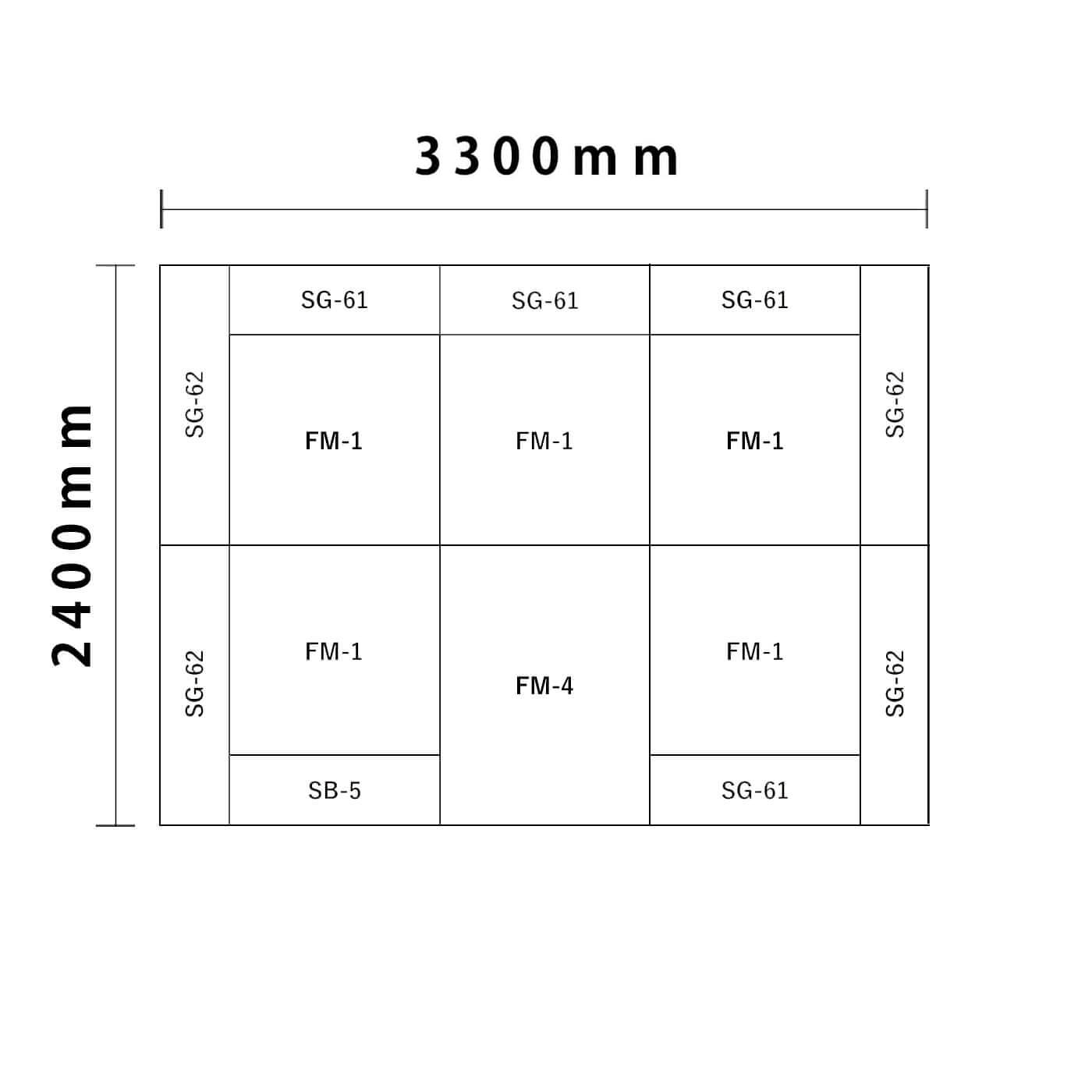 ライオンシリーズ 3畳プランI図面