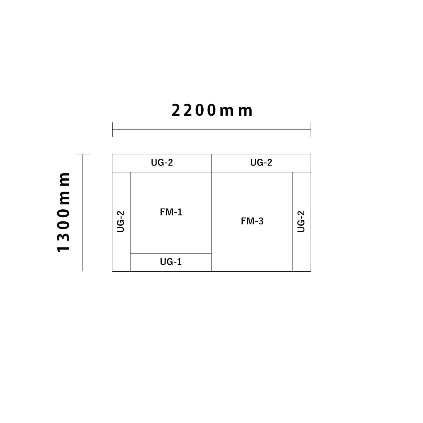 ウェーブシリーズ 1畳 入口付き図面
