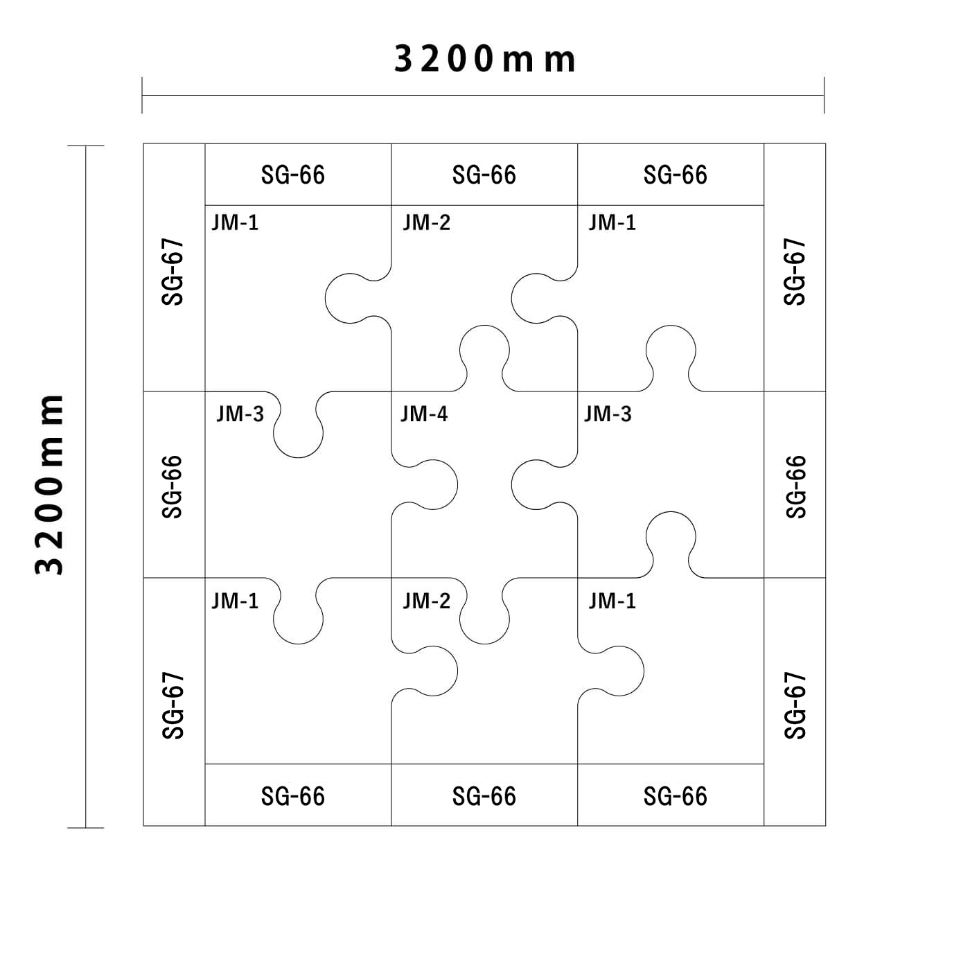 ジグソー/ライオンシリーズ 4.5畳図面
