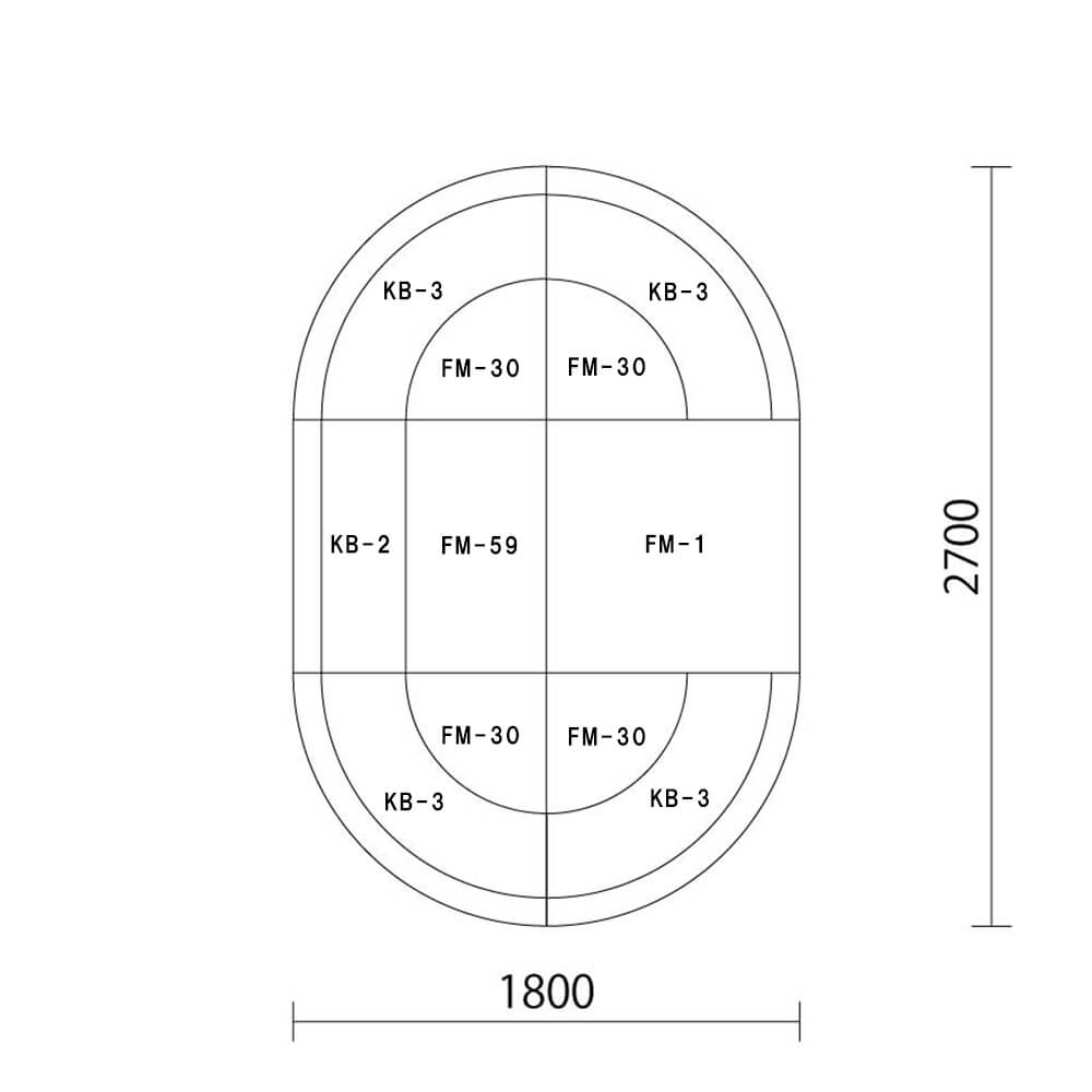 タンポポシリーズ　小判型プランＤ図面