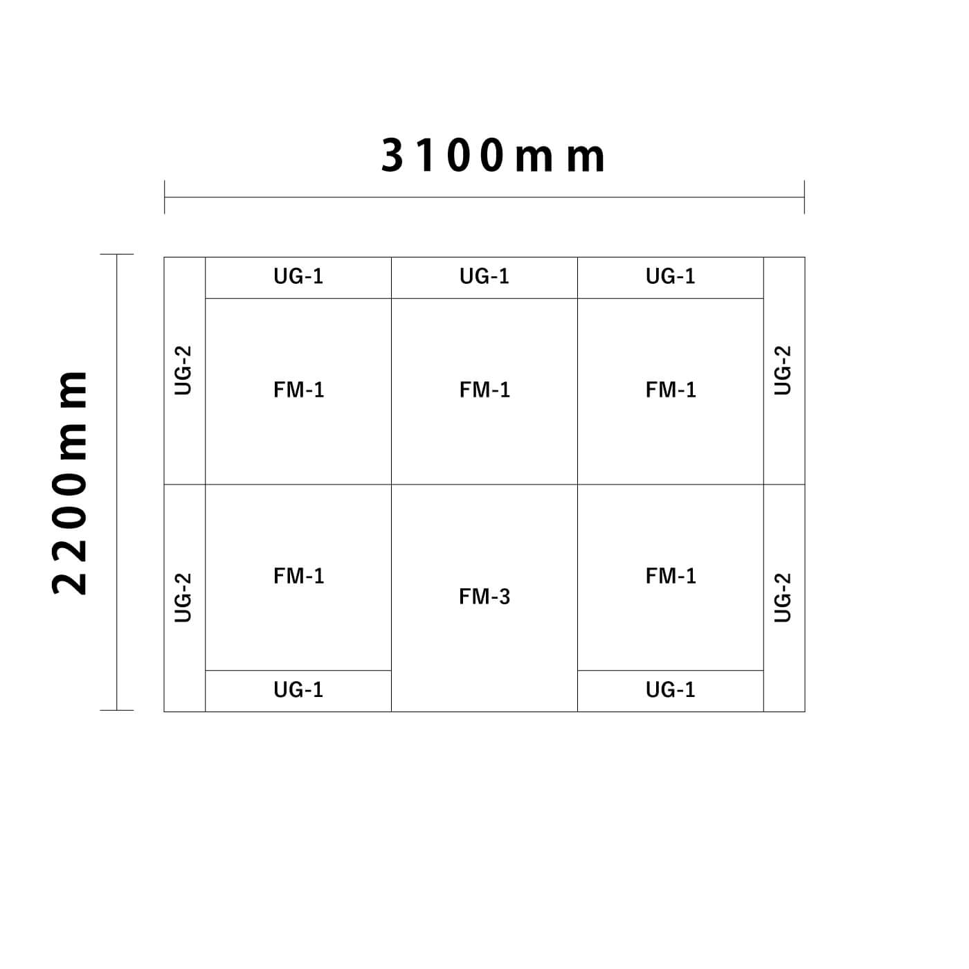 ウェーブシリーズ 3畳 入口付き図面