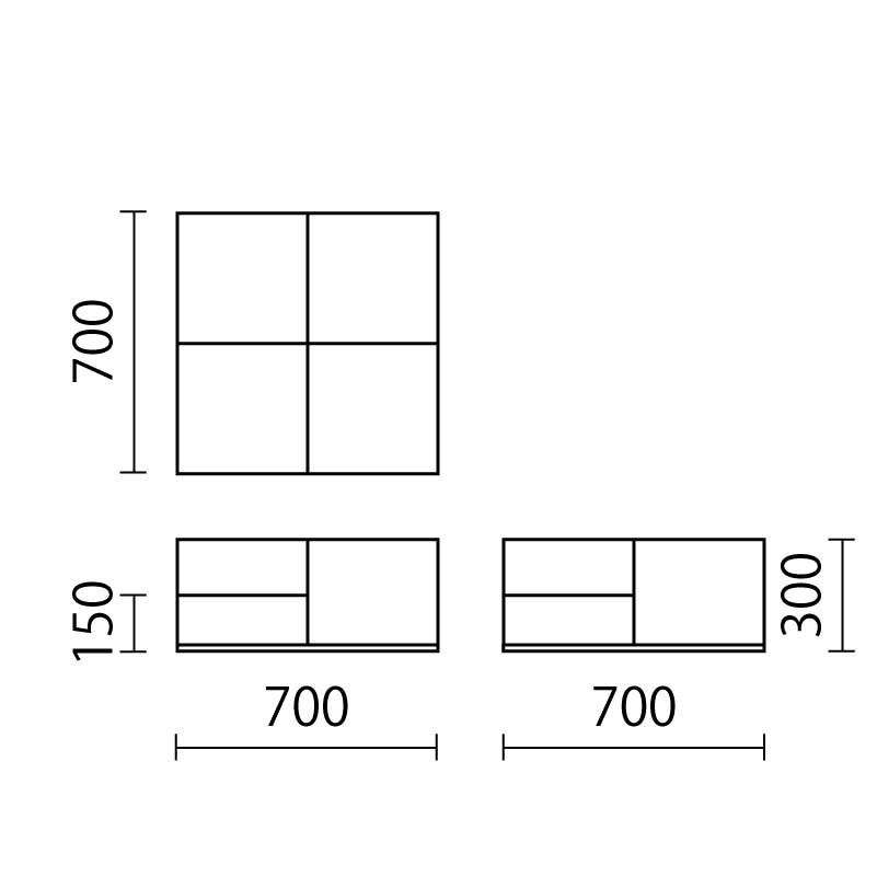 ジャングルブロック　角ステップ図面