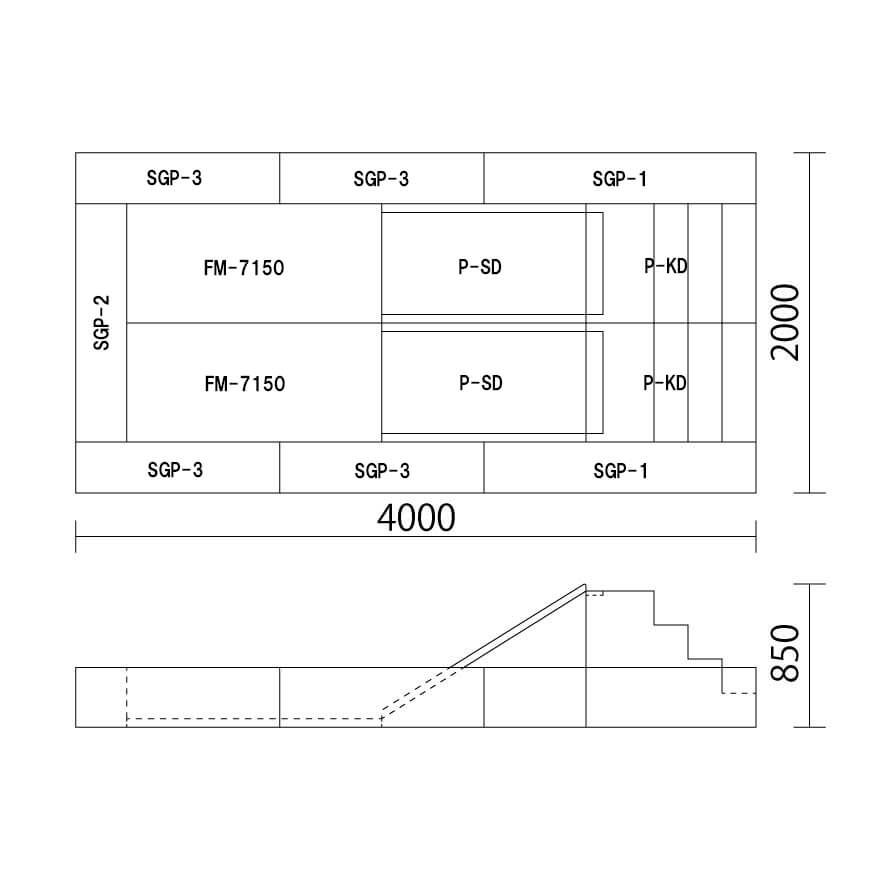 ボールプール滑り台２個セット図面