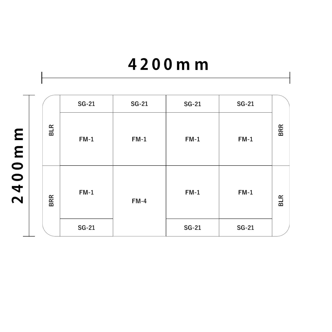 バンビシリーズ 角R 4畳　入口付き図面