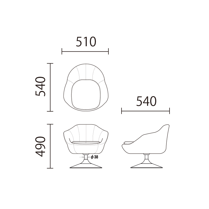 子供イス　マドレーヌ　KS-1図面
