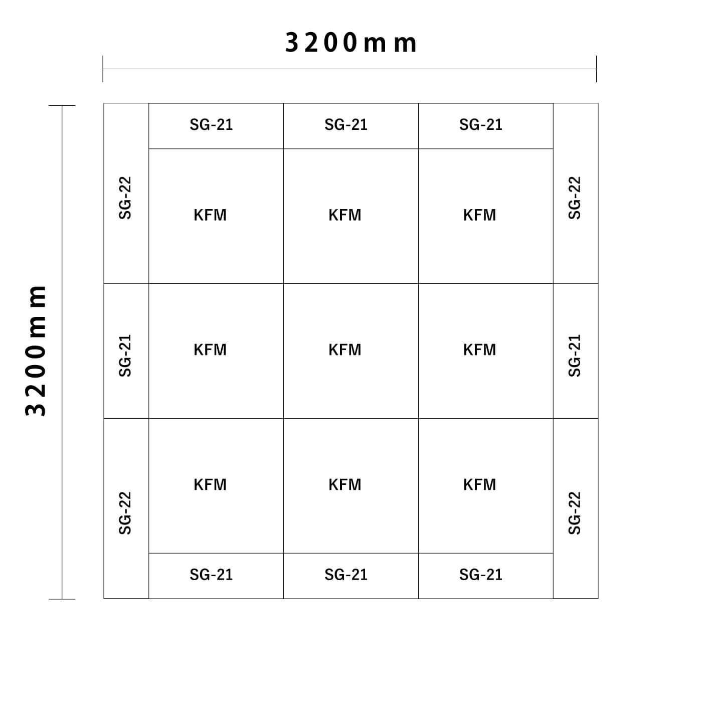 バンビシリーズ交通マットセット4.5畳図面