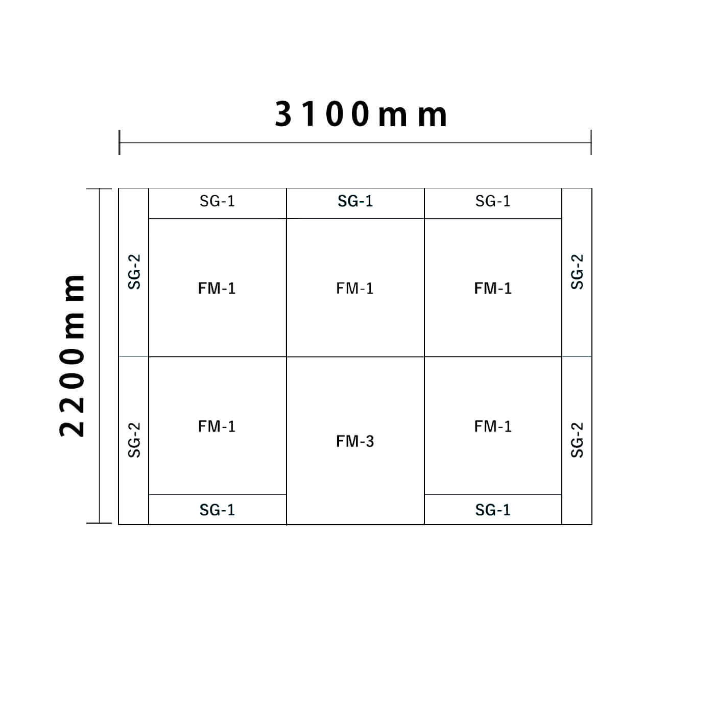 リスシリーズ 3畳　入口付き図面