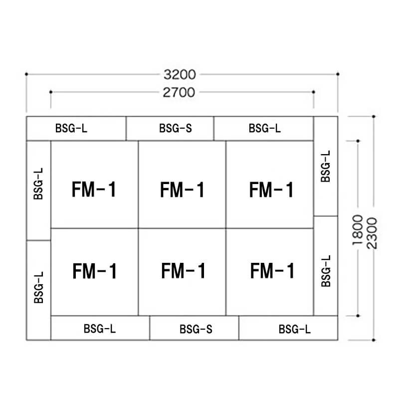 ブロックシリーズ3畳図面