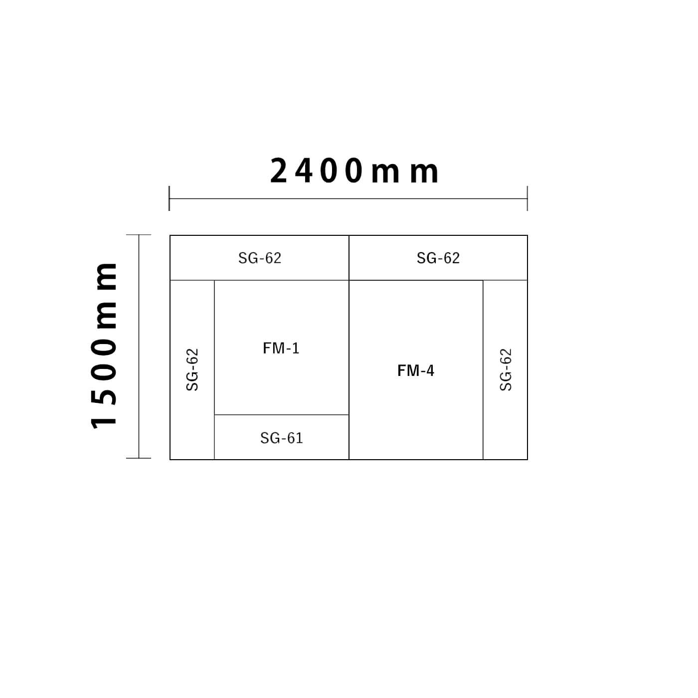 ライオンシリーズ 1畳　入口付き図面