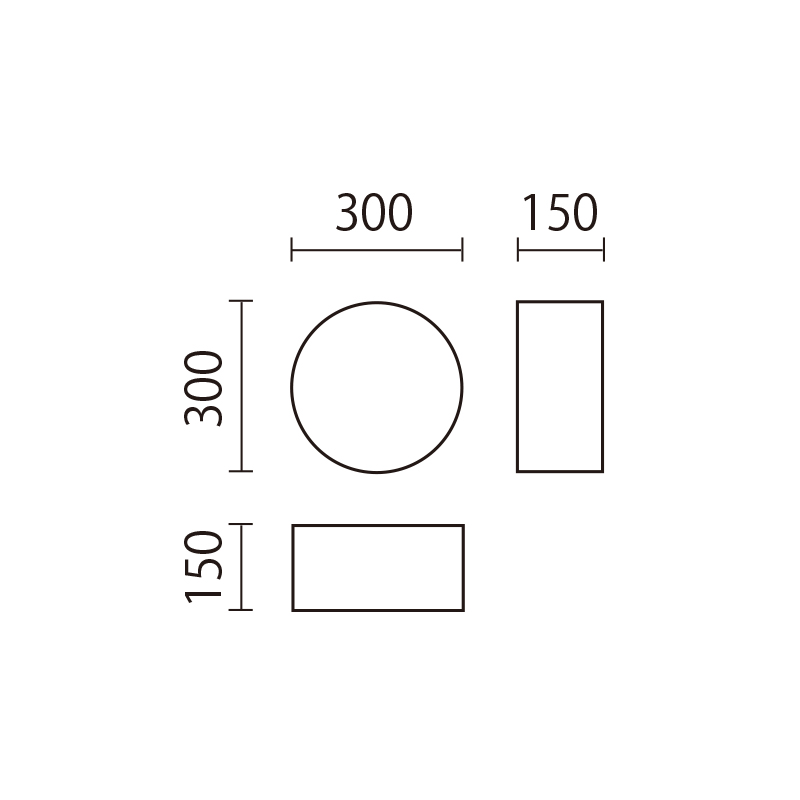 フォレスト（切り株クッションBKK-3　樹皮）　BKKF-3図面