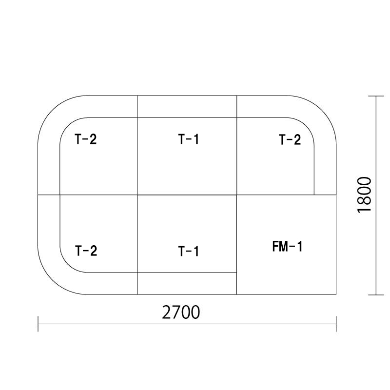 コスモスシリーズ 3畳 入口付き図面
