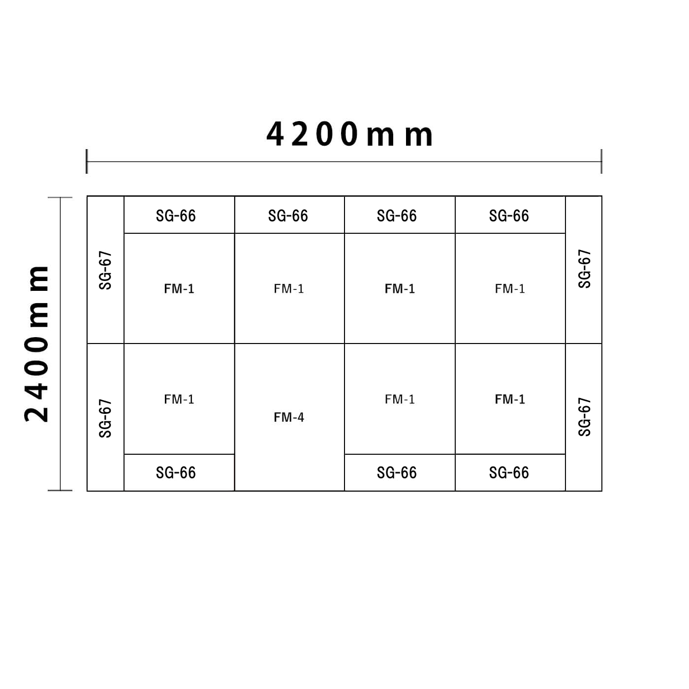 ライオンシリーズ 4畳　入口付き図面