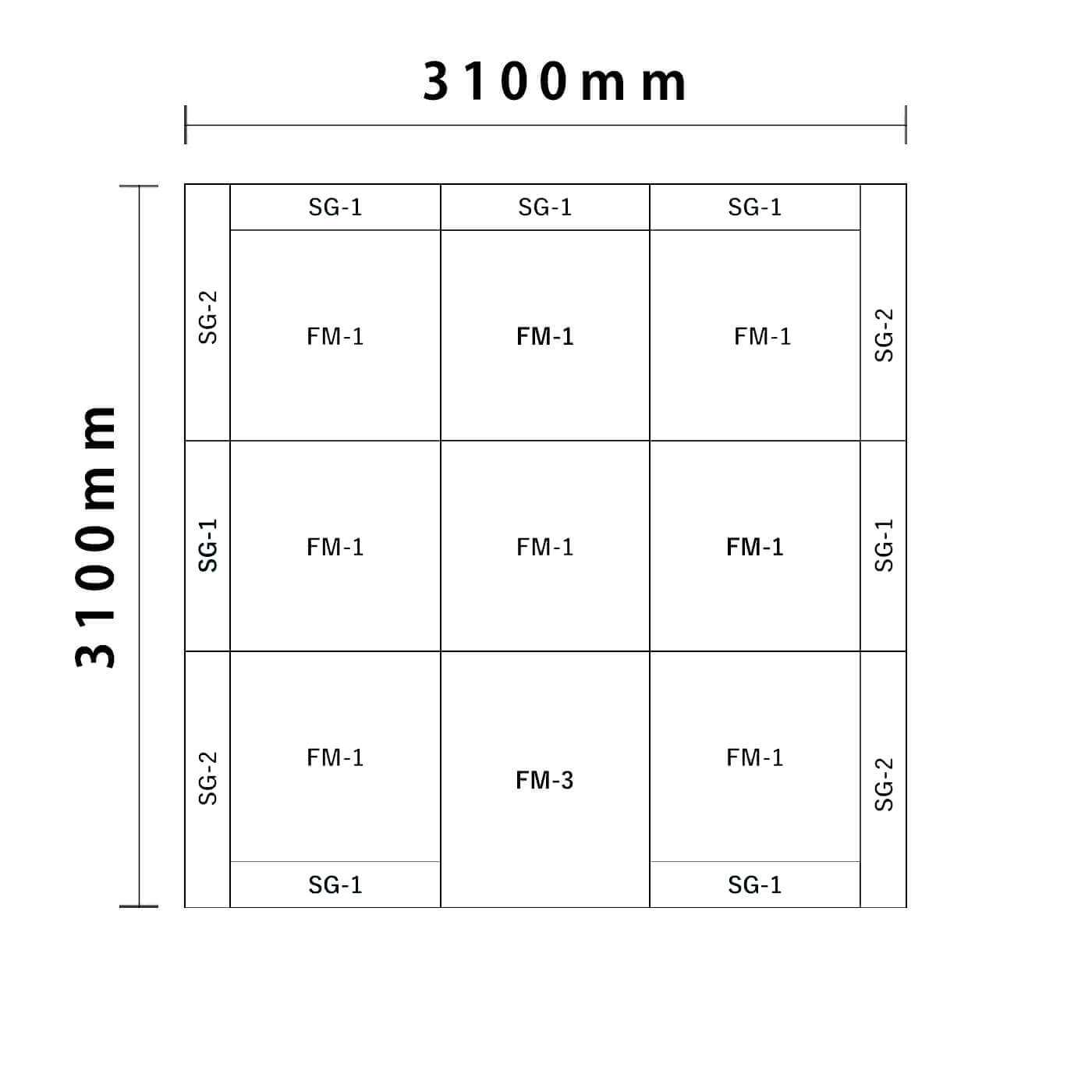 リスシリーズ 4.5畳　入口付き図面