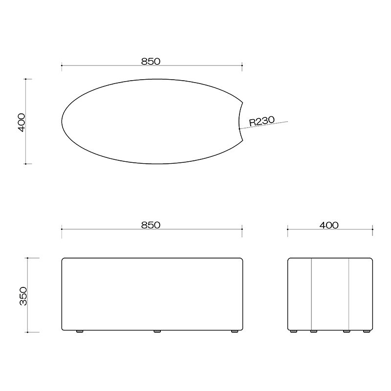 花びらスツール図面