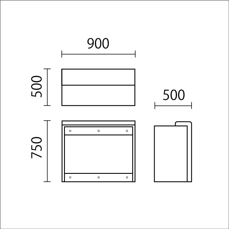 キッズカウンター 木目　NKC-900MO図面