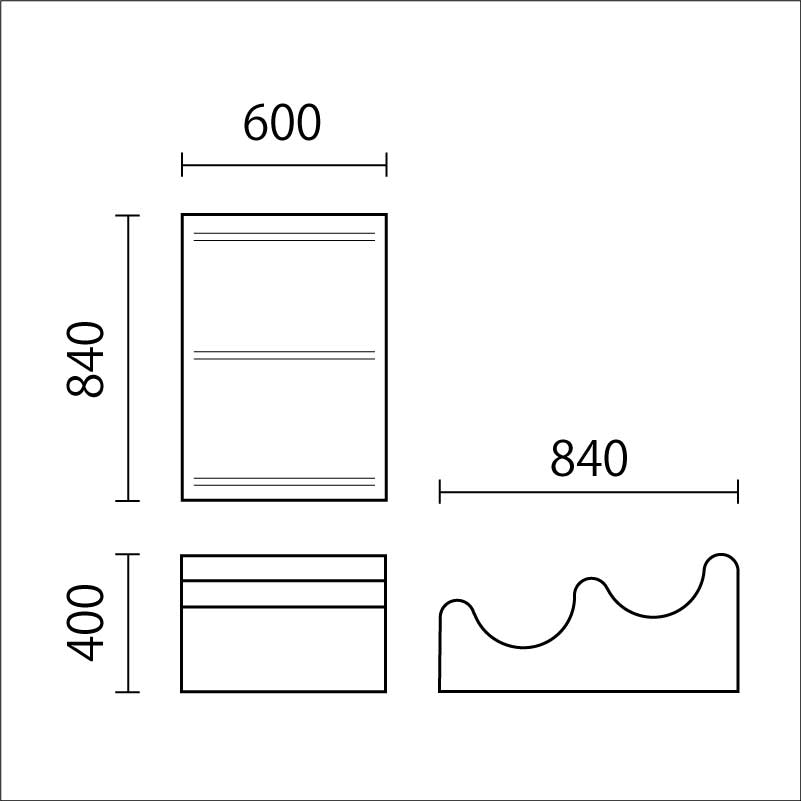 ソフトクッション　ビックウェーブ　SK-6図面