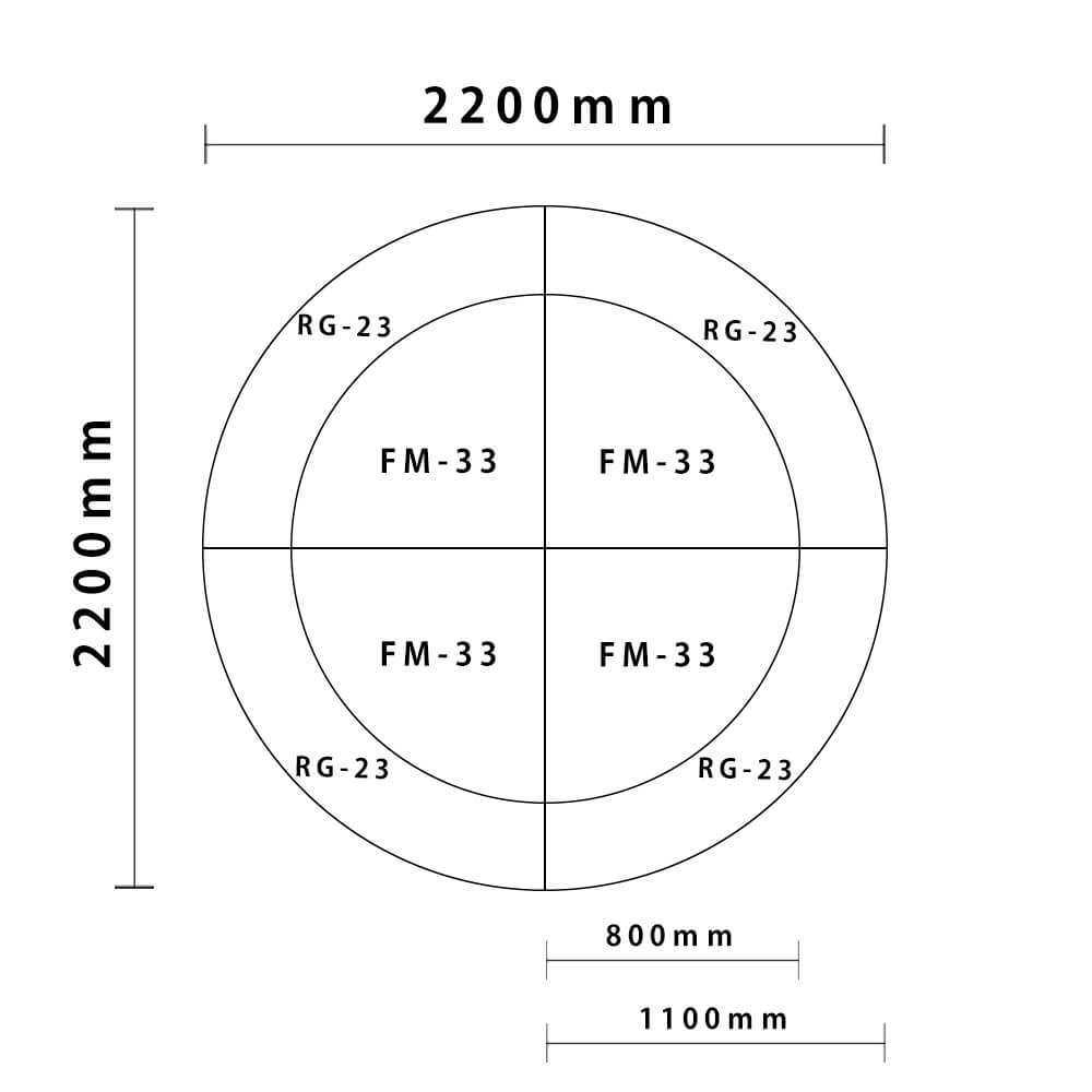 バンビシリーズ サークルタイプ  外径2200mm図面