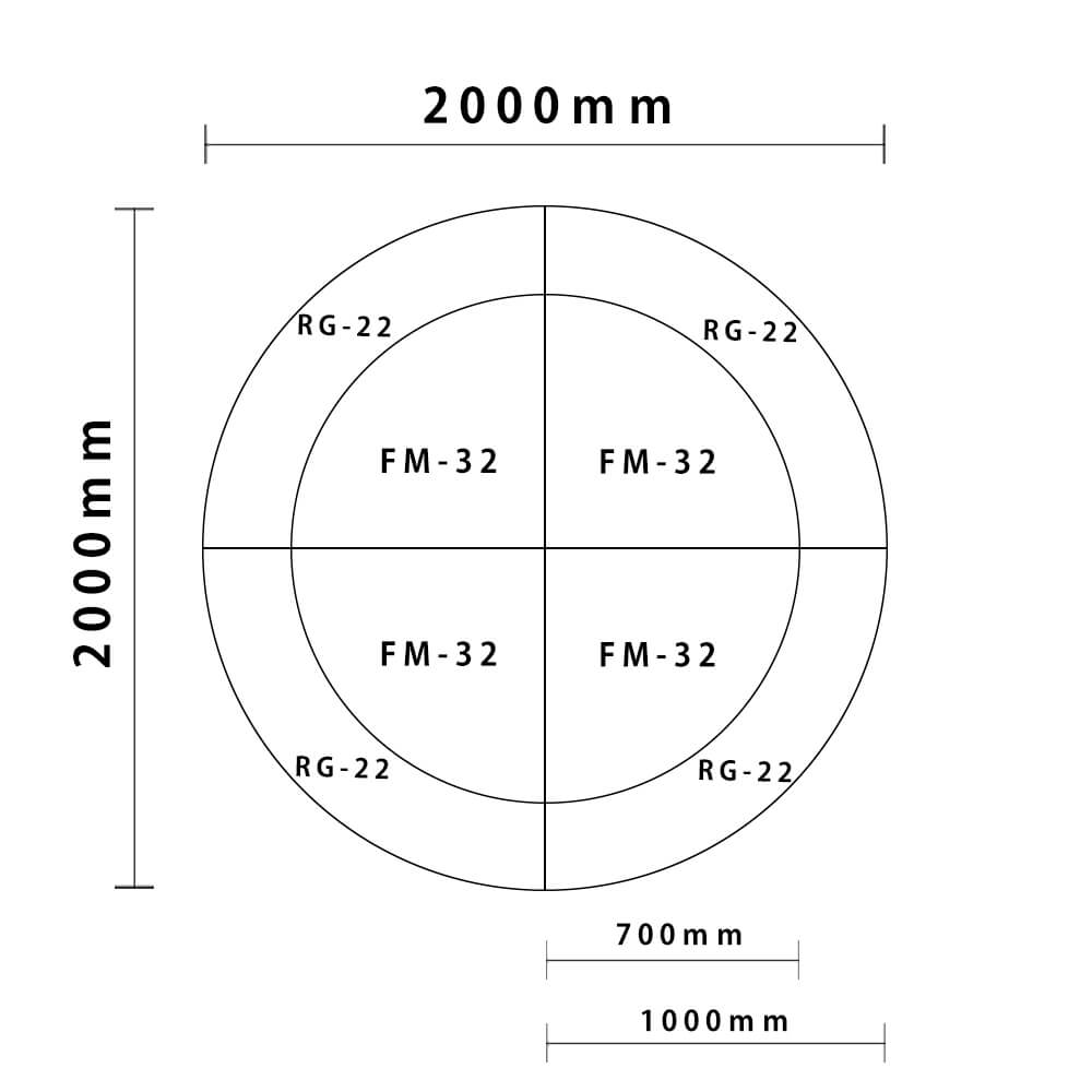 バンビシリーズ サークルタイプ  外径2000mm図面