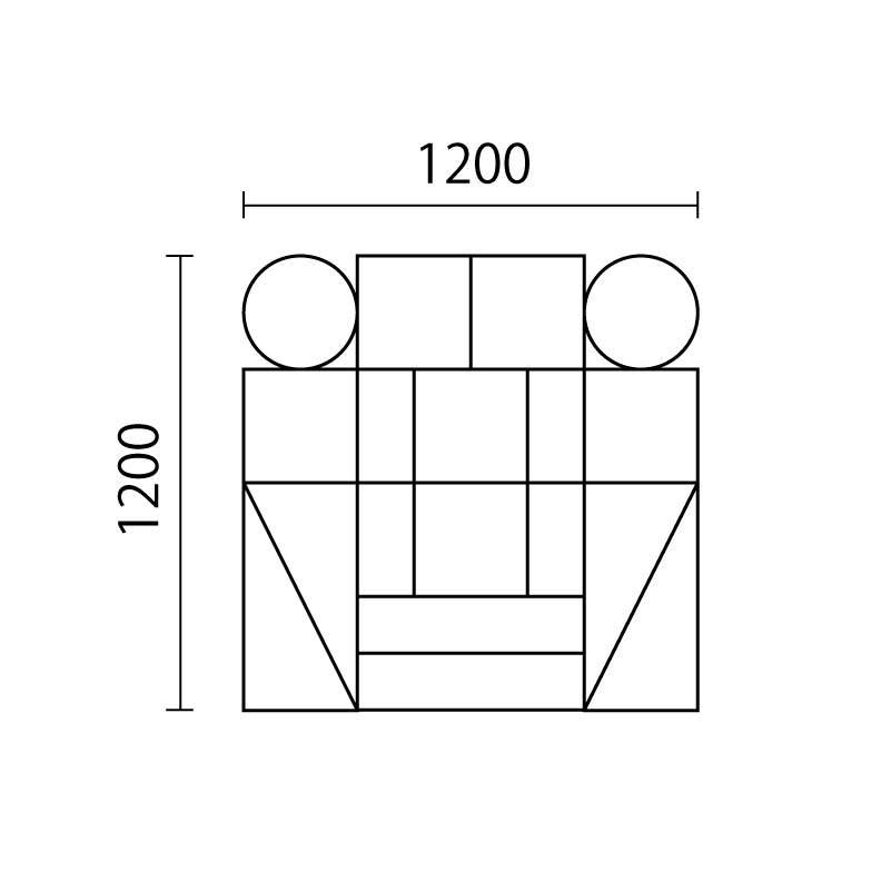 積み木クッション　Bセット図面