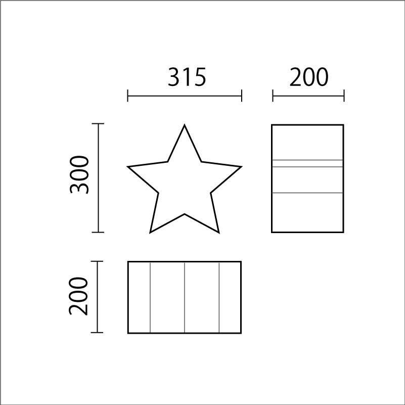 星型クッション　HK-1図面