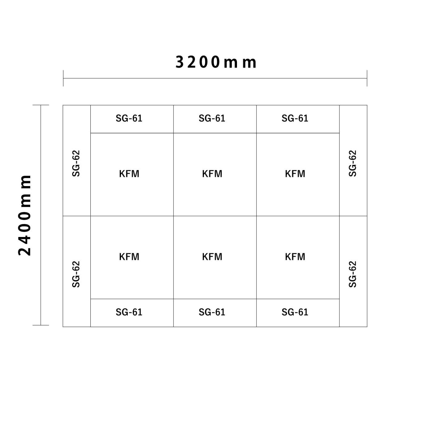 ライオンシリーズ交通マットセット3畳図面