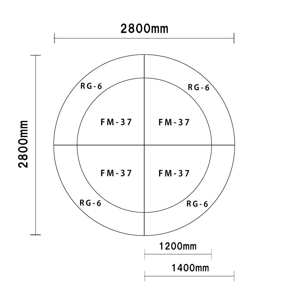 リスシリーズ サークルタイプ  外径2800mm図面