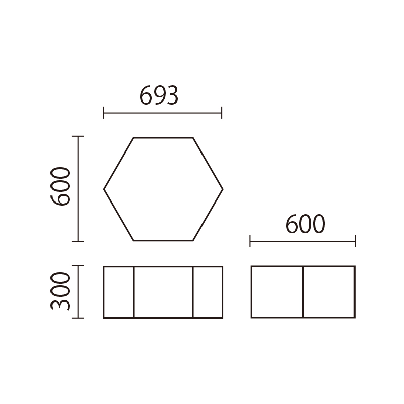 ハニースツール　HSM-300図面