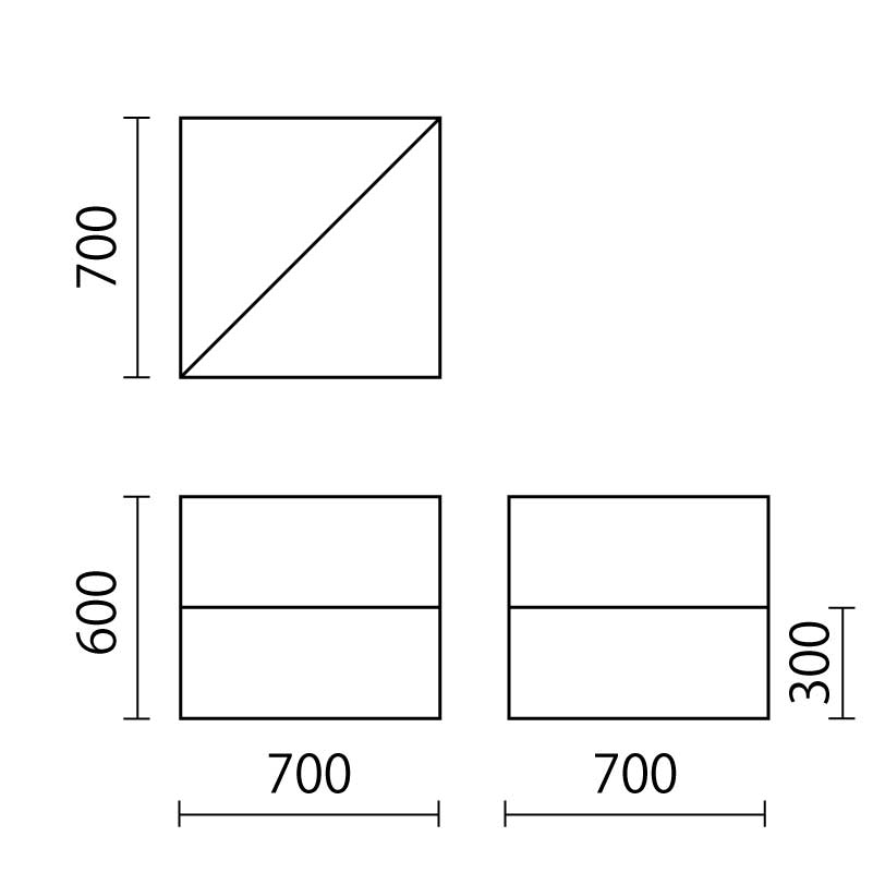 ジャングルブロック　三角ブロック図面