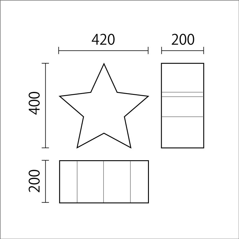 星型クッション　HK-2図面