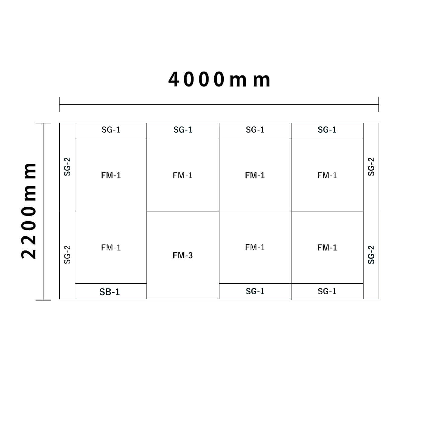 リスシリーズ 4畳　入口＆下駄箱付き図面