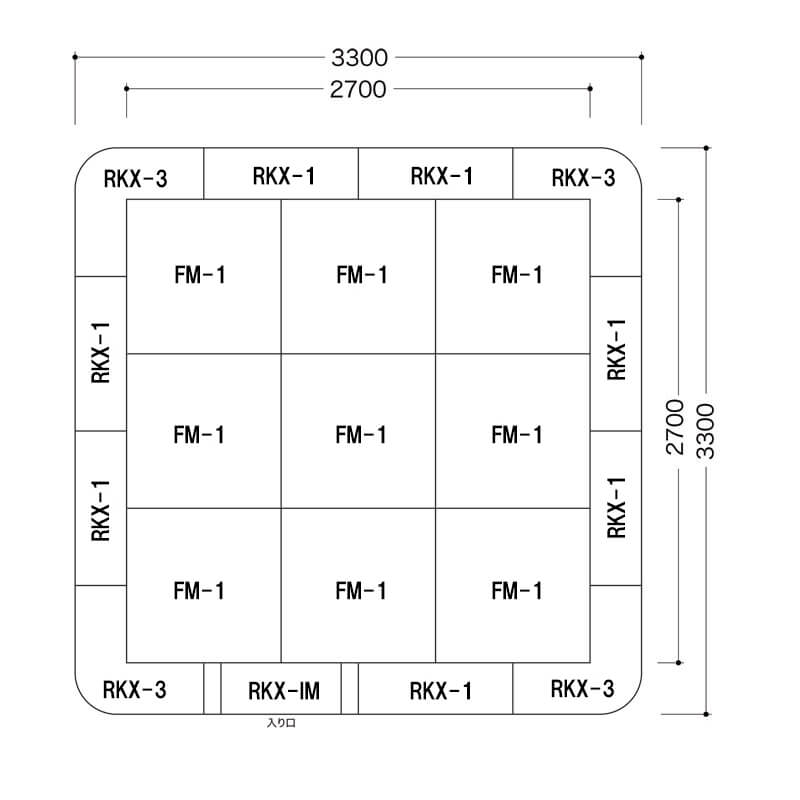 ラクサスEX 4.5畳 入口付き図面