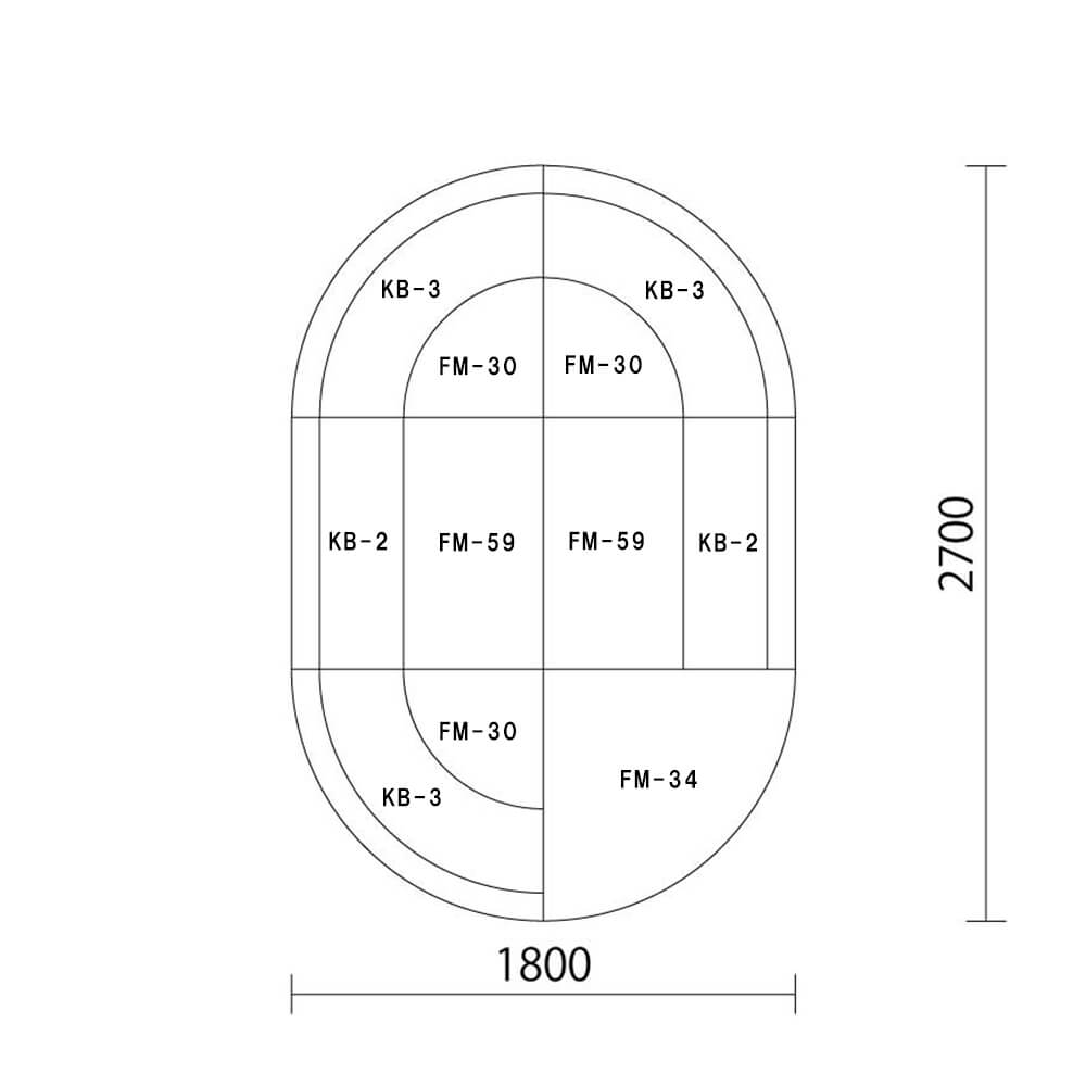 タンポポシリーズ　小判型プランＢ図面