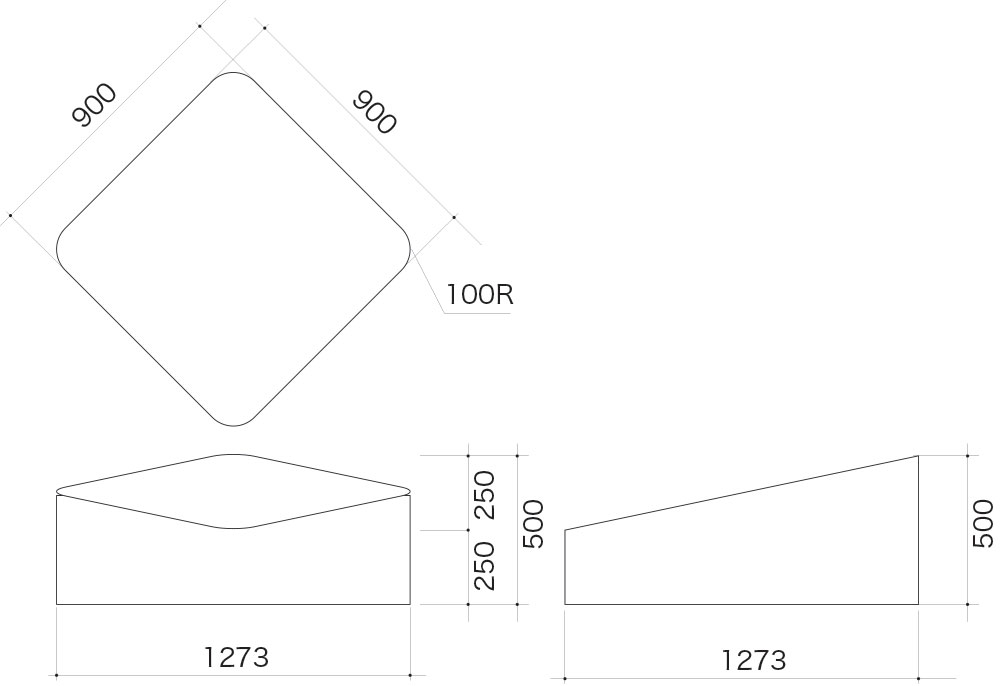 ボールプール遊具　四角型図面