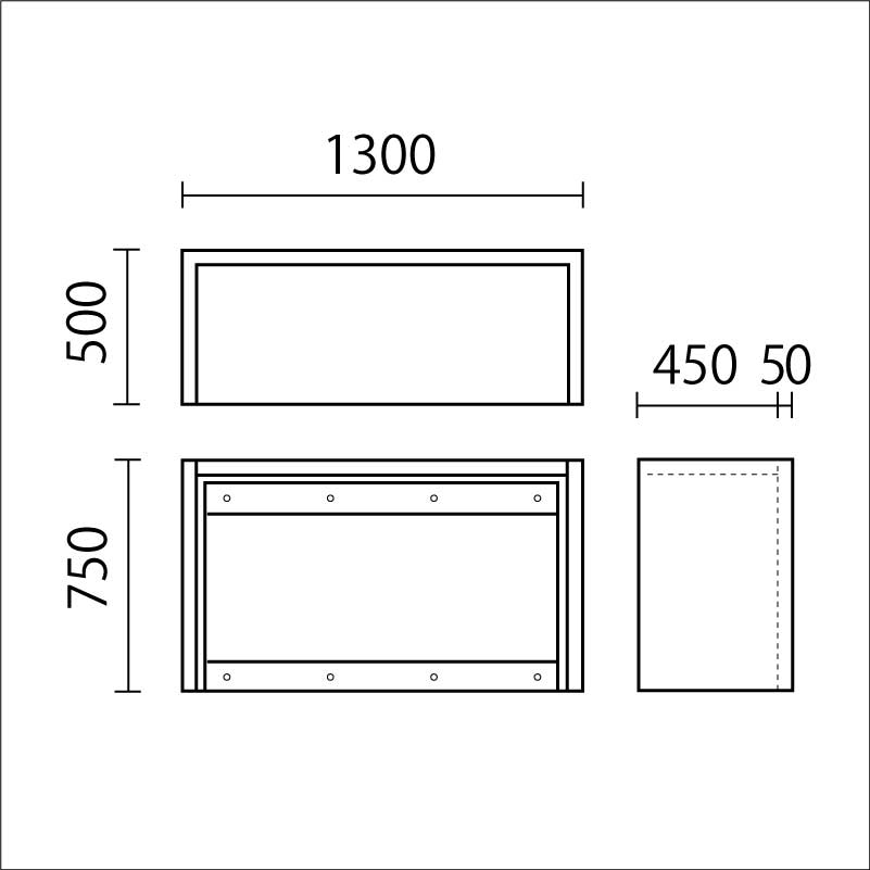 キッズカウンター 木目　KC-M1200MO図面