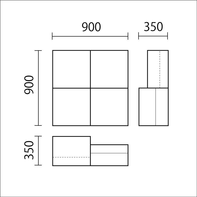 アスレチックシリーズ　段差ステップ　DSS-1図面
