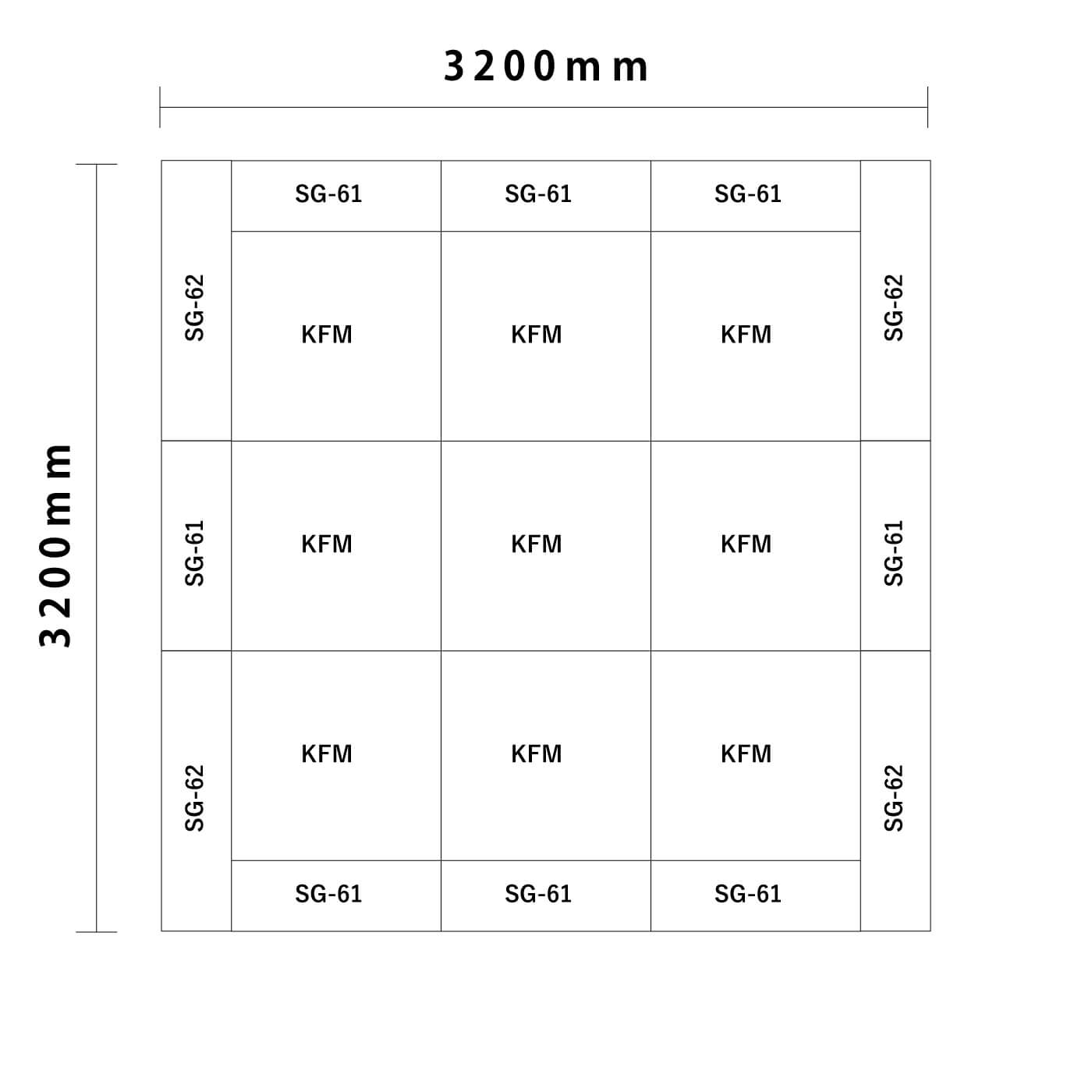 ライオンシリーズ交通マットセット4.5畳図面