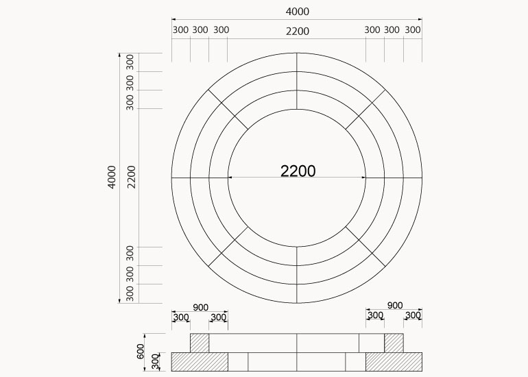 ボールプール丸型　BPM-4000図面