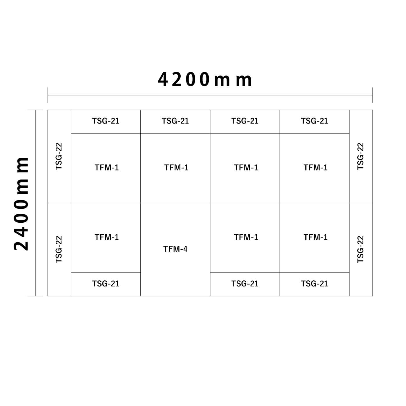 クレピスシリーズ 4畳 入口付き図面